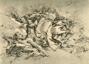 Madonna in wolken omringd door Engelen, c1754 door Giovanni Battista Tiepolo