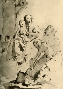 Madonna met twee Heiligen, midden 18e eeuw, 1928 door Giovanni Battista Tiepolo