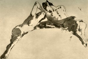 Mannelijke en vrouwelijke faun, midden 18e eeuw, 1928