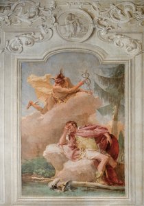 Mercurius Spoort Aeneas aan Carthago te Verlaten, uit de Kamer van de Aeneis in de Palazzina