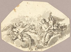 Muzikale engelen door Giovanni Battista Tiepolo