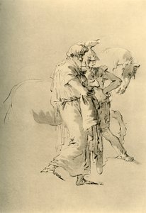Oude man en jonge soldaat, midden 18e eeuw, 1928