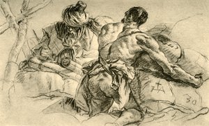 Oosterse kooplieden met balen goederen, 1753, 1928