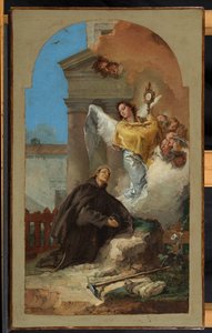 Visioen van de Eucharistie van Sint Paschal Baylon door Giovanni Battista Tiepolo