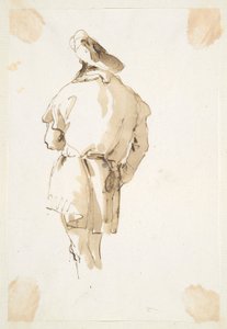 Staande mannelijke figuur gezien van achteren door Giovanni Battista Tiepolo