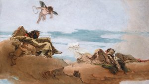 Studie voor een plafond met de personificatie van Raad