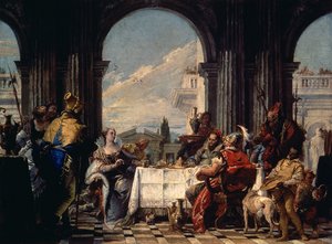 Het Banket van Anthony en Cleopatra, c.1744 door Giovanni Battista Tiepolo
