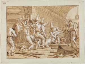 De begrafenis van Punchinello, ca. 1800