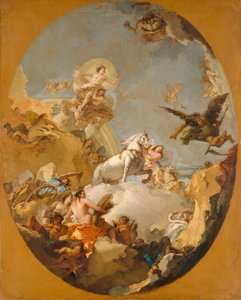 De wagen van Aurora, 1760s door Giovanni Battista Tiepolo