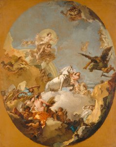 De wagen van Aurora door Giovanni Battista Tiepolo