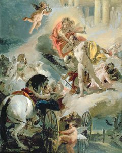 Het inspannen van de paarden van de zon, ca. 1731