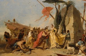 De Ontmoeting van Antony en Cleopatra door Giovanni Battista Tiepolo