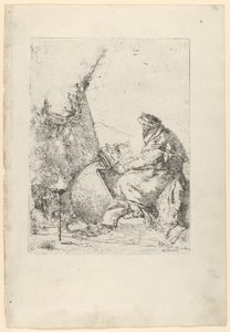 De Filosoof, uit de Scherzi door Giovanni Battista Tiepolo