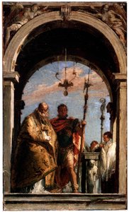 Twee heiligen, 1740-1745 door Giovanni Battista Tiepolo