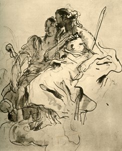 Twee jonge vrouwen door Giovanni Battista Tiepolo