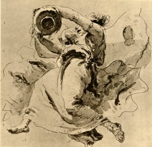 Twee genieën met een kruik, midden 18e eeuw, 1928