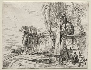 Verschillende Caprices: De Filosoof met een Boek door Giovanni Battista Tiepolo