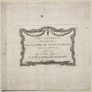Verschillende Caprices: Titelpagina