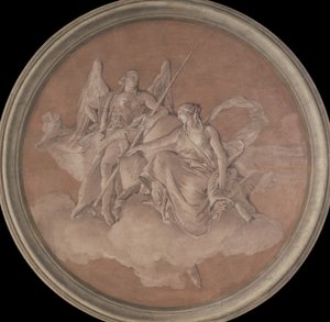 Deugd en Overvloed door Giovanni Battista Tiepolo