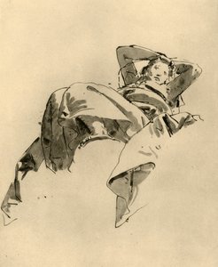 Vrouw rustend, midden 18e eeuw, 1928 door Giovanni Battista Tiepolo