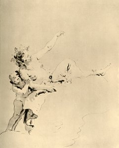 Vrouw rustend op wolken en ondersteund door een Cupido, midden 18e eeuw, 1928 door Giovanni Battista Tiepolo