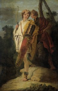 Jonge Man met Boog en grote Koker en zijn Metgezel met een Schild, voorheen getiteld Telemachus en Mentor