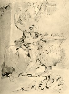 Jonge vrouw en jongen, midden 18e eeuw door Giovanni Battista Tiepolo