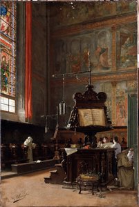 In het koor van de kerk