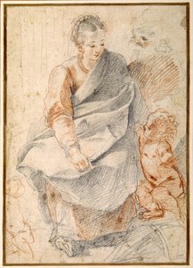 De Heilige Familie door Giovanni Battista Vanni