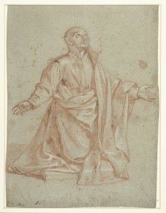 De heilige Ignatius van Loyola, in aanbidding