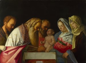 De besnijdenis van Jezus. Rond 1500 door Giovanni Bellini
