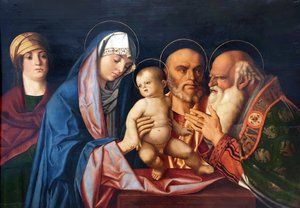 Duits: Darbringung Christi im Tempel Presentatie van Christus in de tempel door Giovanni Bellini