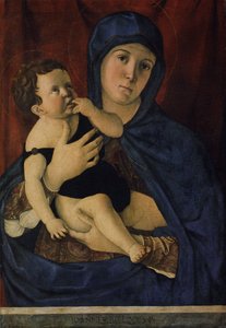 Duits: Maria mit dem Kind Madonna met kind door Giovanni Bellini