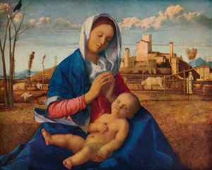 Madonna van de Weide, ca. 1500 door Giovanni Bellini