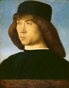 Portret van een jonge man door Giovanni Bellini