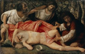 De dronkenschap van Noach door Giovanni Bellini