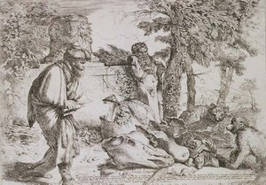 Diogenes op Zoek naar een Eerlijk Man door Giovanni Benedetto Castiglione