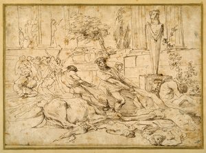 De plaag in Ashdod door Giovanni Benedetto (1609 64) Castiglione