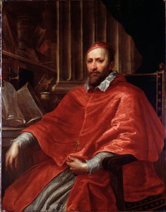 Portret van de Italiaanse kardinaal Ottaviano Raggi door Giovanni Benedetto Castiglione
