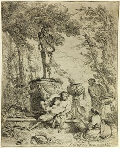 Feest van Pan door Giovanni Benedetto Castiglione