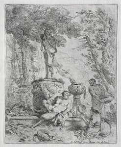 Feest van Pan door Giovanni Benedetto Castiglione
