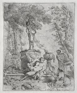 Feest van Pan door Giovanni Benedetto Castiglione