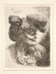 Figuur naar rechts, uit de serie Kleine studies van hoofden