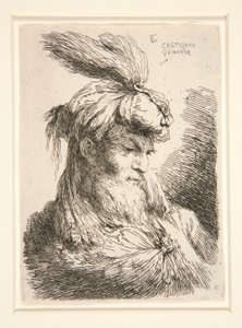 Figuur naar rechts, uit de serie Kleine studies van hoofden