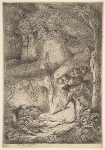 Het vinden van de lichamen van de heiligen Petrus en Paulus door Giovanni Benedetto Castiglione