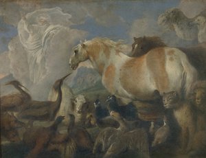 De Schepping, midden 17e eeuw door Giovanni Benedetto Castiglione