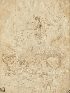 Aankondiging aan de herders door Giovanni Benedetto Castiglione