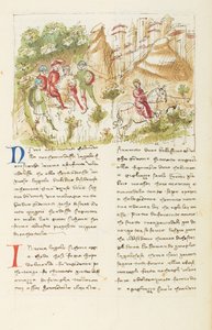 Decameron, Het Romeinse platteland; Agnolella op de vlucht voor de rovers, Vijfde dag, kort verhaal 3. door Giovanni Boccaccio