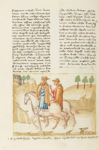 Decameron, De koekenpan spot met de ketel - Forese da Rabatta en Giotto rijden, Zesde dag, kort verhaal 5. door Giovanni Boccaccio
