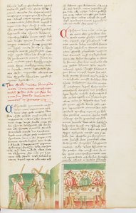 Decameron, De twee overwinningen van Karel - Karel I van Napels uitgenodigd door Neri degli Uberti , Tiende dag, kort verhaal 6. door Giovanni Boccaccio